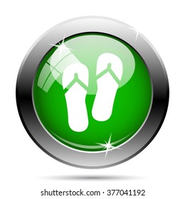 Slippers icon. Internet button on white background. EPS10 vector. 