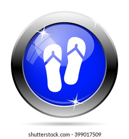 Slippers icon. Internet button on white background. EPS10 vector