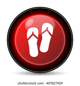 Slippers icon. Internet button on white background. EPS10 vector
