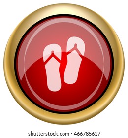 Slippers icon. Internet button on white background. EPS10 vector.
