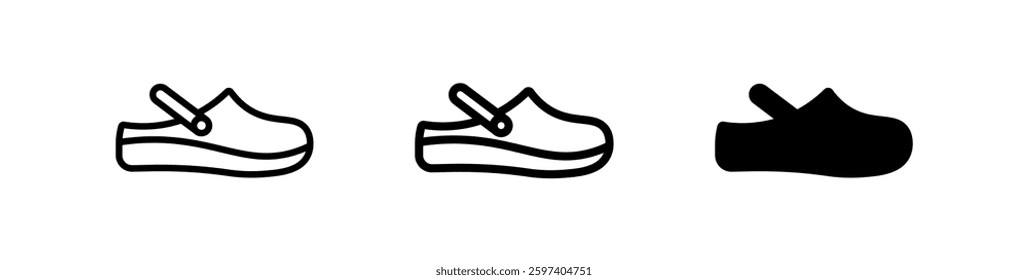 slippers icon Logo art vector. slippers set icon