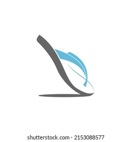 Slippers icon logo design illustration template vector