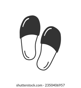 Slippers icon in modern flat style vector