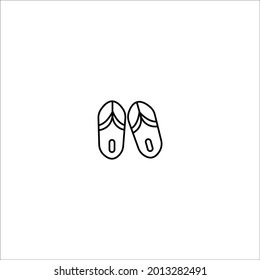 icono de las zapatillas en el fondo blanco