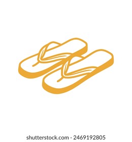 Slippers icon on white background. Vector illustration in trendy flat style