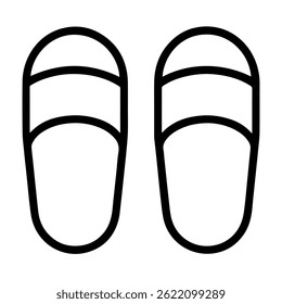 Slippers icon on white background vector
