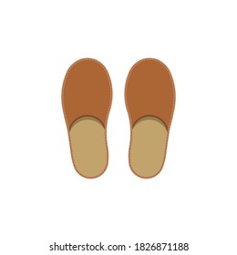 Icono de Zapatillas. Un par de zapatillas de casa. Ilustración vectorial. 