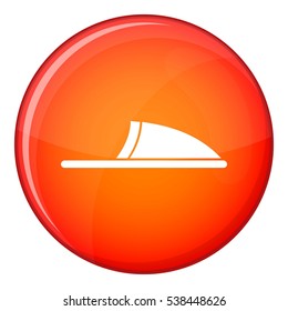 Slippers icon in red circle isolated on white background vector illustration