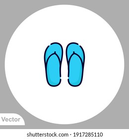 Slippers icon sign vector. Symbol, logo illustration for web and mobile.