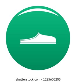 Slippers icon. Simple illustration of slippers vector icon for any any design green