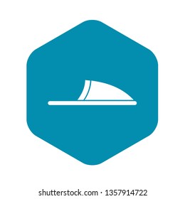 Slippers icon in simple style isolated on white background. Wear symbol