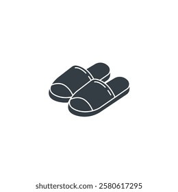 Slippers icon symbol vector illustration isolated on white background