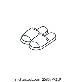 Slippers icon symbol vector illustration isolated on white background