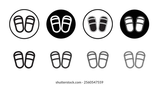 Slippers icon Thin line flat illustration