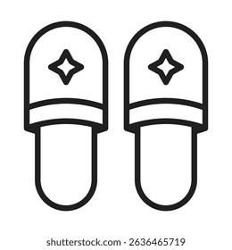 Slippers icon Thin line illustration