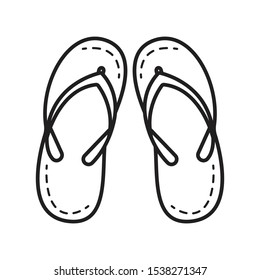 slippers icon. Trendy modern flat linear vector slippers icon on white background