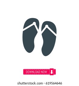 Slippers icon, vector