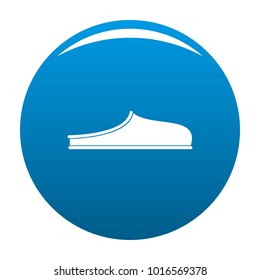 Slippers icon vector blue circle isolated on white background 