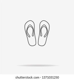 Slippers icon. Vector concept illustration for design.