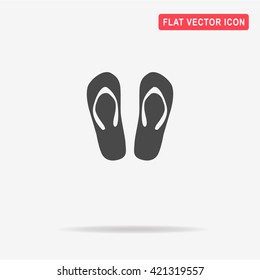 Slippers icon. Vector concept illustration for design.