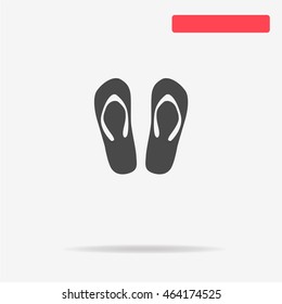 Slippers icon. Vector concept illustration for design.