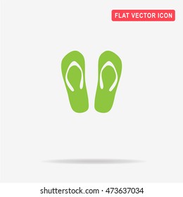 Slippers icon. Vector concept illustration for design.
