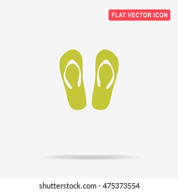 Slippers icon. Vector concept illustration for design.