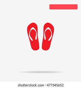 Slippers icon. Vector concept illustration for design.