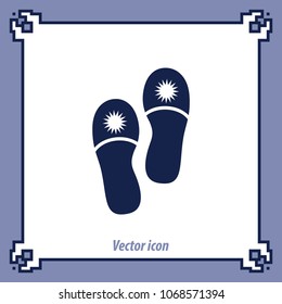 Slippers icon, vector design element