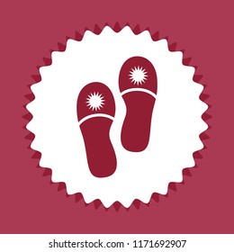 Slippers icon, vector design element