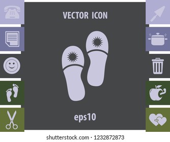 Slippers icon, vector design element