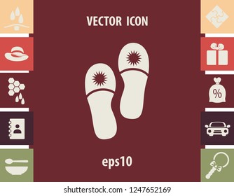 Slippers icon, vector design element