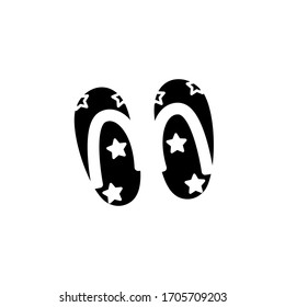 Slippers icon vector design template