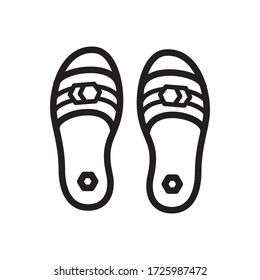 slippers icon vector eps trendy design template logo signage illustration clip art