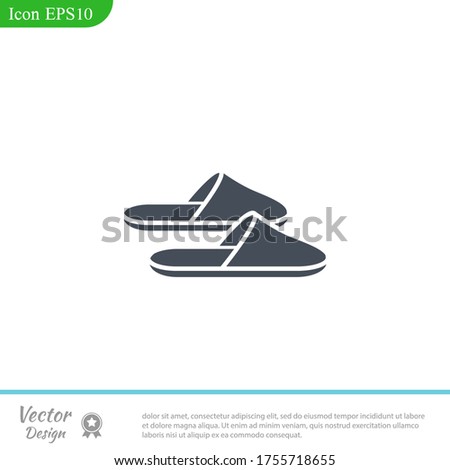 slippers Icon. Vector illustration EPS 10.