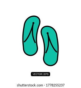 slippers icon vector illustration logo template for many purpose.