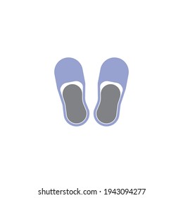 Slippers icon vector illustration logo design.