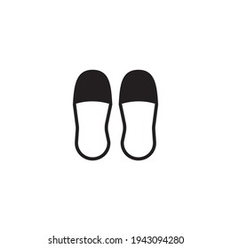 Slippers icon vector illustration logo design.