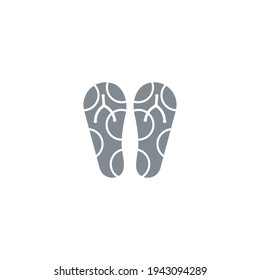 Slippers icon vector illustration logo design.