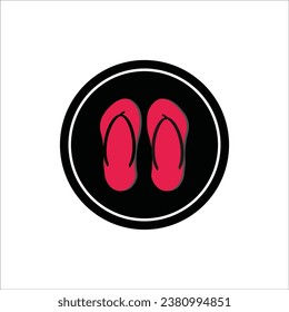 slippers icon vector illustration logo design
