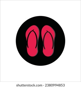 slippers icon vector illustration logo design