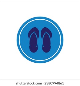 slippers icon vector illustration logo design