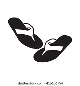 Slippers Icon Vector Illustration on the white background.