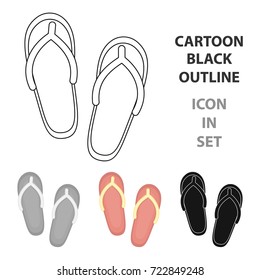 Slippers icon of vector illustration for web and mobile