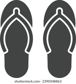 Slippers icon vector image. Suitable for mobile application web application and print media.