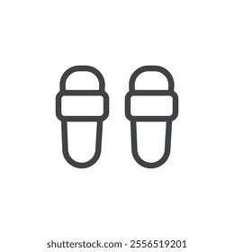 slippers icon Vector logo outline