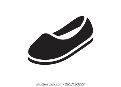Slippers icon vector silhouette illustration isolated white background