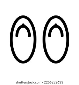 Illustration zum Design von Slippers-Symbol im Vektorsymbol