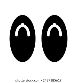 Hausschuhe Symbol Vektorgrafik Symbol Design Illustration