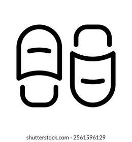 Slippers Icon Vector Symbol Design Illustration